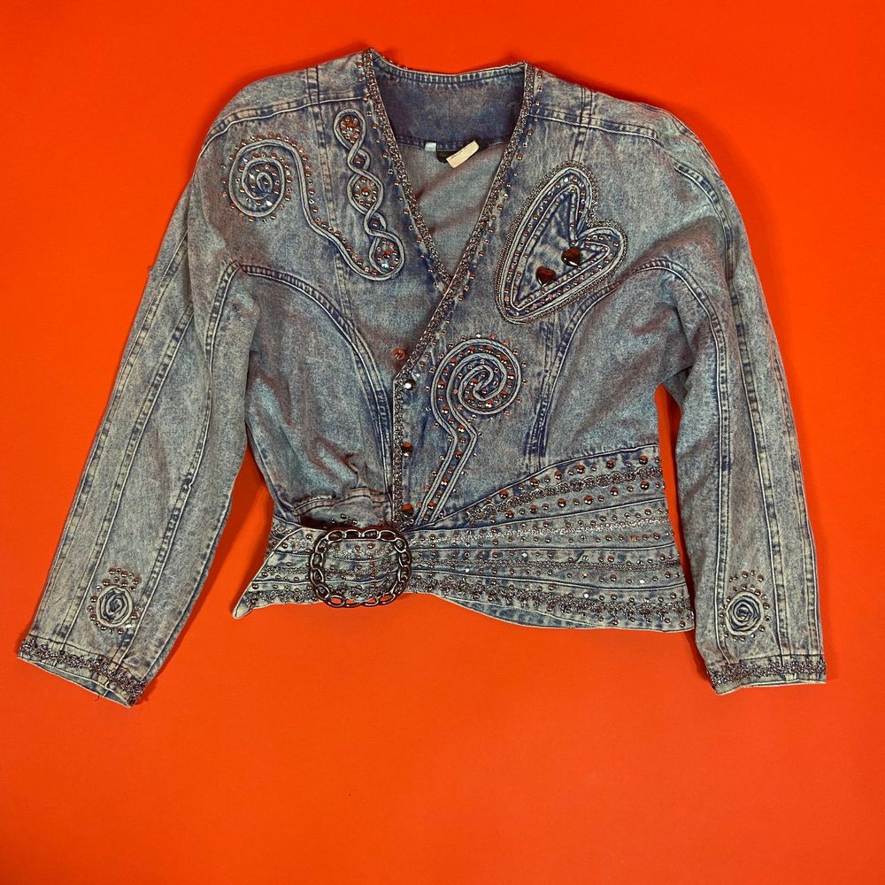 1980's Vintage Embellished Denim Jacket